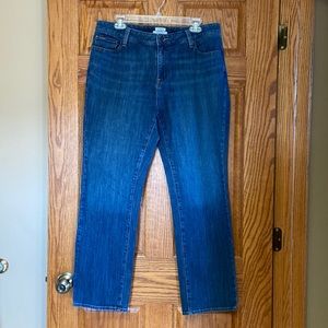 LL Bean Favorite Fit straight leg jeans, size 14 Regular.